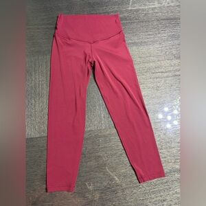 Aerie Chill Play Move Medium Short Red High-Waisted Leggings